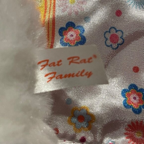 Fat Rat Family Cuddle Baby Security Lovey Blanket Pink Minky Paisley Satin - Picture 4 of 5